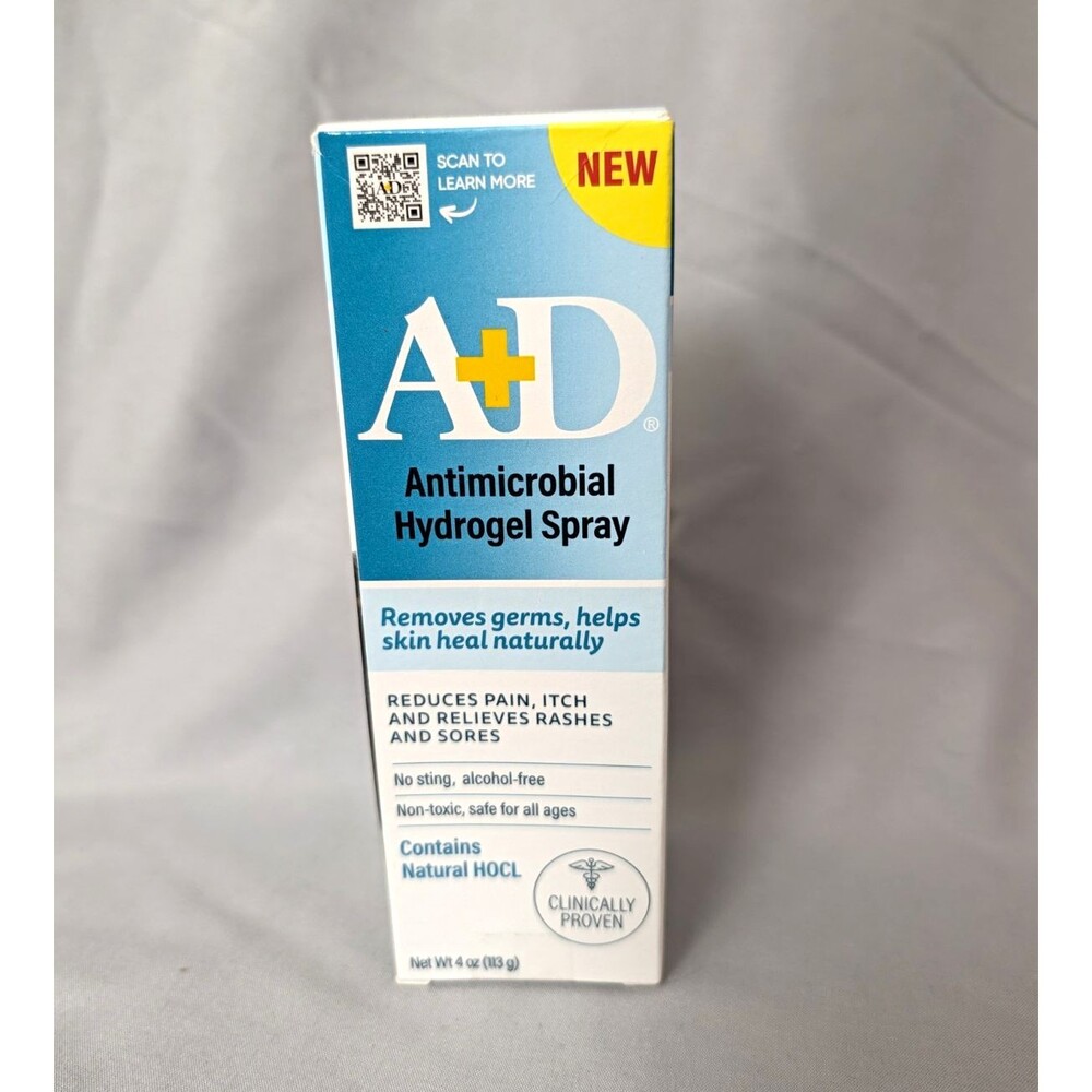 A+D Antimicrobial Hydrogel Spray 4 oz Alcohol-Free Non-Toxic Itch Relief